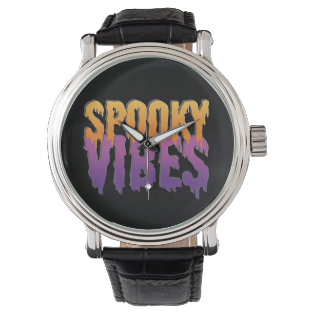 Spooky Vibes Reese's Peanut Butter Cups Atemsav Armbanduhr (Vorderseite)