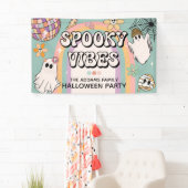 Spooky Vibes Retro Fun Halloween-Party Banner (Insitu)