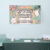 Spooky Vibes Retro Fun Halloween-Party Banner (Messeveranstaltung)