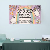 Spooky Vibes Retro Fun Halloween-Party Banner (Messeveranstaltung)