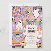 Spooky Vibes Retro Fun Halloween-Party Einladung (Vorderseite)