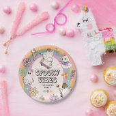 Spooky Vibes Retro Fun Halloween-Party Pappteller (Party)