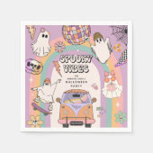 Spooky Vibes Retro Fun Halloween-Party Serviette (Vorderseite)