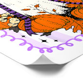 Spooky Vibes Retro Ghost Coquette Bow Halloween Wo Poster (Ecke)