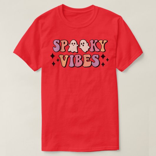 Spooky Vibes Retro Groovy Halloween Trick oder Beh T-Shirt (Design vorne)