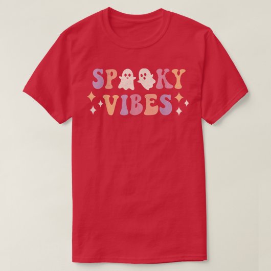 Spooky Vibes Retro Groovy Halloween Trick oder Beh T-Shirt (Design vorne)
