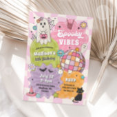 Spooky Vibes Retro Halloween Ghost Geburtstag Einladung