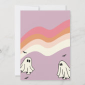 Spooky Vibes Retro Halloween Ghost Geburtstag Einladung (Rückseite)