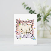 Spooky Vibes Retro Halloween Postkarte (Stehend Vorderseite)