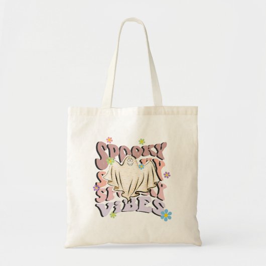 Spooky Vibes Retro Halloween Tragetasche (Vorne)