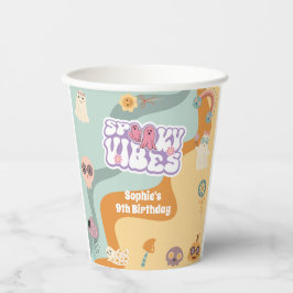 Spooky vibes Rettro Vintage Halloween Kindergeburt Pappbecher