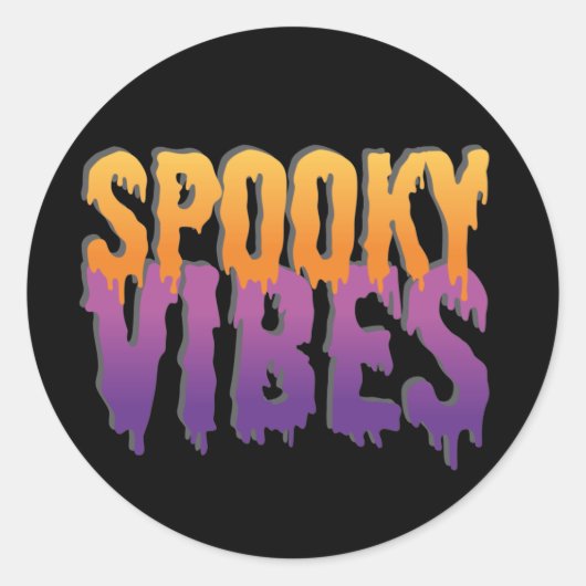Spooky Vibes Runder Aufkleber (Vorderseite)