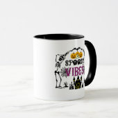 Spooky Vibes Skeletons Skulls Spiderwebween Tasse (VorderseiteRechts)