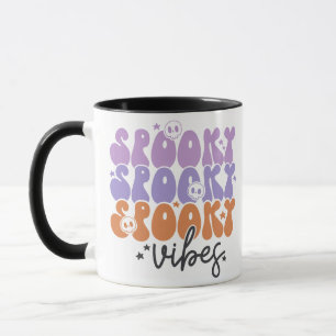 Spooky Vibes Skulls Stars Niedliches weißes Hallow Tasse