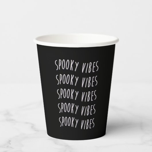 spooky vibes typography pappbecher (Rückseite)