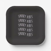 spooky vibes typography pappteller (Vorderseite)