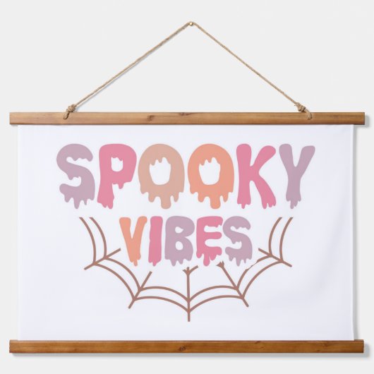 Spooky Vibes Wandteppich Mit Holzrahmen (Vorne)