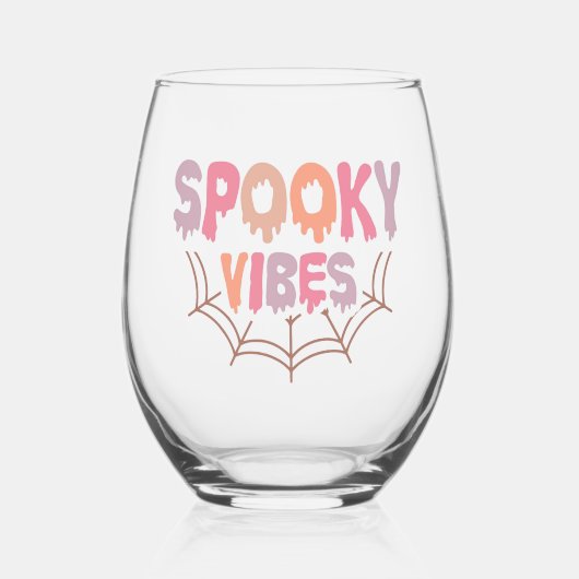 Spooky Vibes Weinglas Ohne Stiel (Vorderseite)