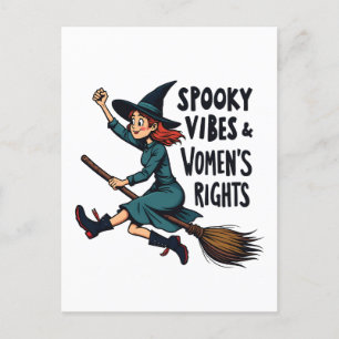 Spooky Vibes Women's Right Halloween Hexe Feiertagspostkarte