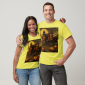 Spooky Viktorianisch Mansion Halloween Design T -  T-Shirt (Unisex)