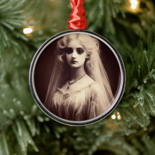Spooky Viktorianischen Horror Gotische Weihnachten Ornament Aus Metall
