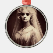 Spooky Viktorianischen Horror Gotische Weihnachten Ornament Aus Metall (Vorne)