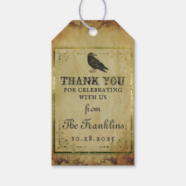 Spooky Vintag Gothic Halloween-Party Vielen Dank Geschenkanhänger