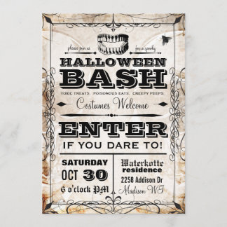 Spooky Vintag Halloween-Party Einladung