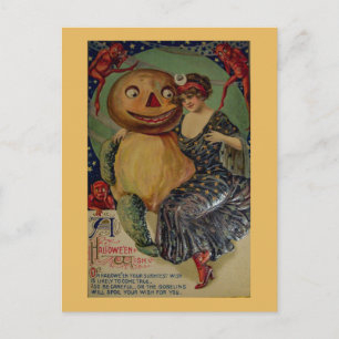 Spooky Vintag Halloween Postkarte