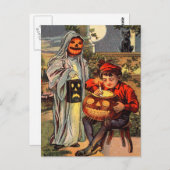Spooky Vintag Halloween Postkarte (Vorne/Hinten)