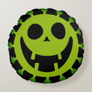 Spooky-Virus Rundes Kissen