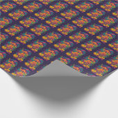 Spooky Vizsla Hund Halloween Hexe und Pumpkin Geschenkpapier (Ecke)