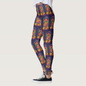 Spooky Vizsla Hund Halloween Hexe und Pumpkin Leggings (Links)