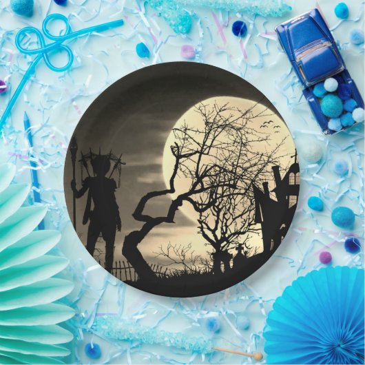 Spooky Vollmondpapierplatte Pappteller (Party)
