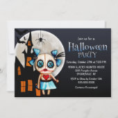 Spooky Voodoo Doll Halloween-Party Einladung (Vorderseite)
