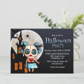 Spooky Voodoo Doll Halloween-Party Einladung (Stehend Vorderseite)