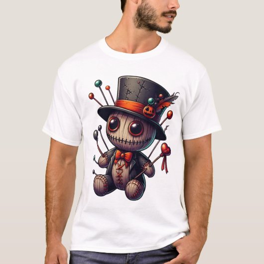 Spooky Voodoo Puppen Magic T-Shirt (Vorderseite)