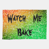 Spooky Watch Me Bake Kitchen Handtücher (Horizontal)