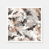 Spooky Watercolor Bats Halloween Fang-Tastic Serviette (Vorderseite)