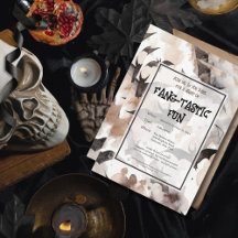 Spooky Watercolor Bats Halloween-Party