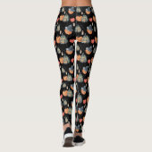 Spooky Watercolor Pumpkins Leggings (Rückseite)
