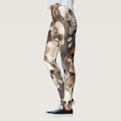 Spooky Watercolor Skulls Halloween Leggings (Links)