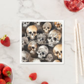 Spooky Watercolor Skulls Halloween Serviette (Beispiel)