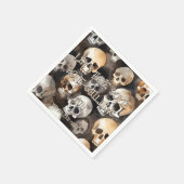 Spooky Watercolor Skulls Halloween Serviette (Ecke)