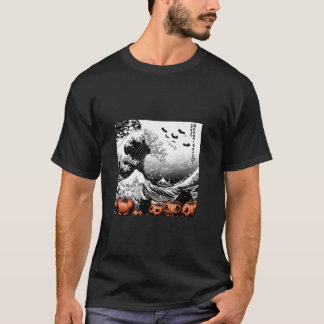 Spooky Wave Hokusai Halloween T-Shirt