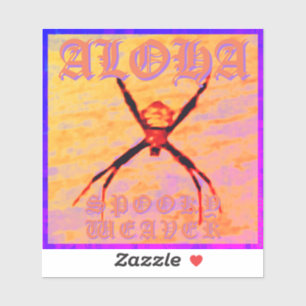 Spooky Weaver (gelb), flexibles Foto Aufkleber