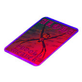 Spooky Weaver (orange), flexibles Foto Magnet (Linke Seite)