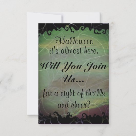 Spooky Web-Halloween-Party Einladung (Vorderseite)