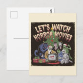 Spooky Weihnachts Retro Horror Movies Postkarte (Vorne/Hinten)