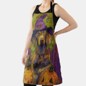 Spooky Weimaraner Hund Halloween Hexe und Pumpkin Schürze (InSitu)